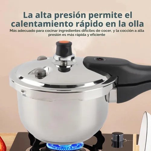 Vista 8 de Mini olla a presión de acero inoxidable eficiente: cocción rápida, retiene nutrientes y válvulas de seguridad