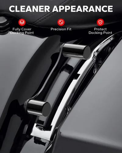 Vista 2 de Kit de cubiertas de hardware de acoplamiento negro Amazicha Compatible con Harley Davidson Touring Street Glide, Electra Glide, Road Glide, Road