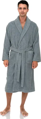 Vista 3 de TowelSelections Bata de baño de algodón suave de lujo, bata de baño de tela de rizo para hombre