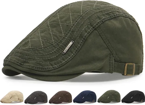 Vista 9 de Initlove Gorra de algodón para hombre, boina de hiedra de algodón para conducir