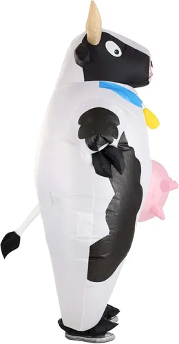 Vista 7 de Disfraz inflable de vaca manchada para adultos