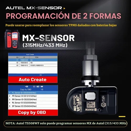 Vista 4 de Autel MaxiTPMS TS508WF TPMS herramienta de programación, WiFi Ver. de TS508 TS501 Pro 2026 Relearn Tool New of TS601 TS408S, Activate/Relearn All
