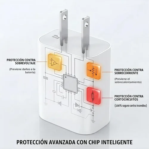 Vista 6 de [Paquete de 4] Bloque de cargador USB-C de 20 W, adaptador de corriente de pared rápida (blanco) Compatible con iPhone 17/16/15/14/13 Series