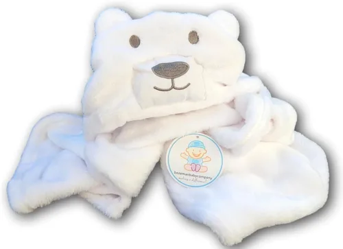 Vista 3 de Manta con capucha para niños pequeños Manta suave con capucha para bebé o bebé de 36 x 27 pulgadas + capucha