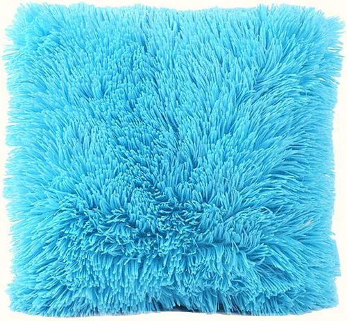 Vista 8 de Healifty 2pcs Deluxe Throw Cover Cushion Shell Case Sofa Crystal, azul para almohada decorativa Felpa Dormitorio número