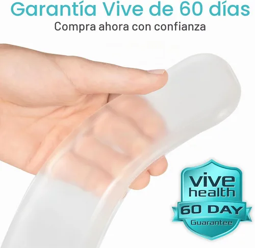 Vista 9 de Vive - Funda de cojín de gel para asiento de inodoro - Almohadilla elevada y acolchada para sillas alargadas, estándar y para inodoro Transparente