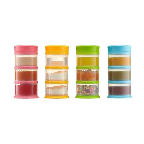 Vista 6 de Innobaby packin "Smart Tres Pisos Twistable contenedor de almacenamiento de alimentos, Azul (Arándano)