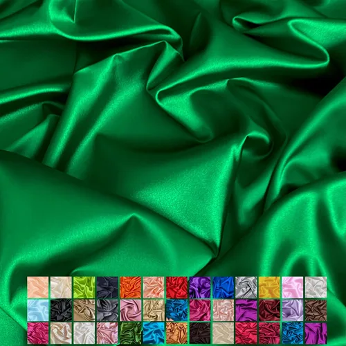 Vista 20 de Yard - Tela de satén sedosa elástica de alta calidad - Tela para vestidos y faldas - Suave como la seda, brillo metálico, ideal para bodas y diseño
