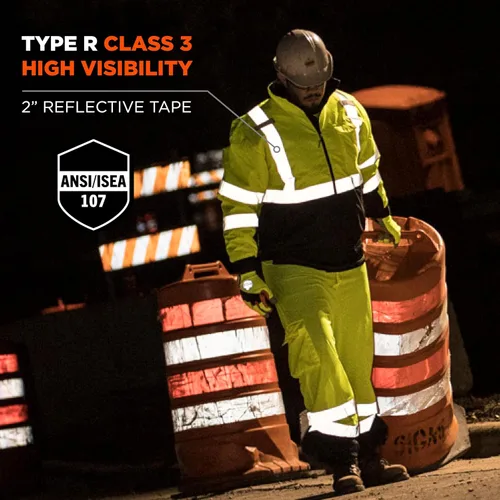 Vista 5 de Chaqueta de seguridad bomber de alta visibilidad Ergodyne Hi Vis