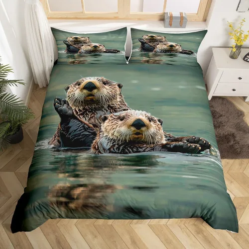 Vista 33 de Juego de funda de edredón de dibujos animados con lazo, tamaño individual, juego de ropa de cama a cuadros geométricos coloridos, decoración