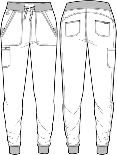 Vista 7 de Med Couture Pantalones de Uniforme Médico (Scrubs) para Mujeres Pantalones Cargo Jogger con 5 Bolsillos, Ligeros, Ultra Suaves, Tela Elástica