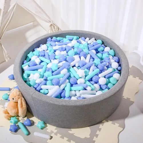 Vista 4 de Bolas para piscina de bolas STARBOLO para niños pequeños - Bolas de piscina de macaron a prueba de aplastamiento de plástico para niños pequeños