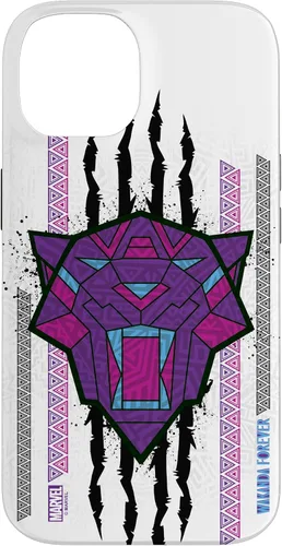Vista 4 de Funda para iPhone 16 Marvel Black Panther: Wakanda Forever Tribal Logo Panther