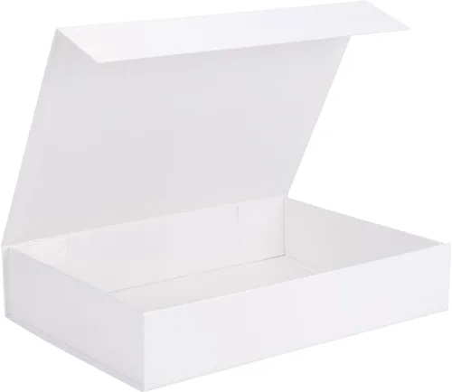 Vista 24 de Ditwis Caja de regalo de 12x9x4 pulgadas con tapa de cierre magnético, caja magnética negra y dorada para boda, propuesta de padrinos y damas