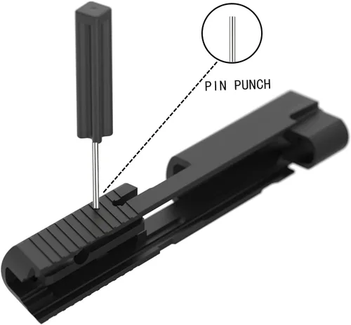 Vista 6 de HEKAGURA Tools Kit for Glock, Front Sight Remove Pin Punch Magazine Disassembly Tools for Glock 17 19 19x 26 27 43 43x Accessories