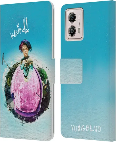 Vista 9 de Head Case Designs Officially Licensed Yungblud Face Graphics Leather Book Wallet Case Cover Compatible with Motorola Moto G53 5G