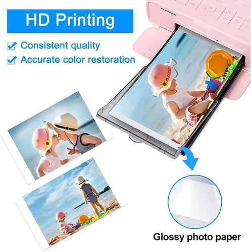 Vista 4 de KP108IN + KP36IN - Cartucho de tinta y 144 hojas de papel compatible con Canon Selphy CP1500 CP1300 Tinta y papel para impresora fotográfica