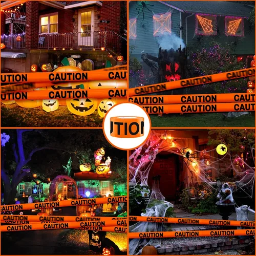 Vista 6 de TopSoon Rollo de cinta de precaución naranja, 3 pulgadas por 1000 pies, cinta de barricada de no entrar, cinta de zona de construcción premium