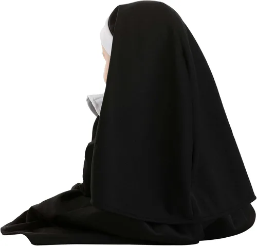 Vista 3 de Disfraz de monja infantil Negro