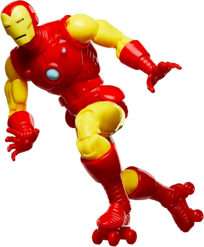 Vista 3 de Marvel Legends Series Iron Man, Avengers Retro Marvel Comics Secret Wars Figura de acción coleccionable de 6 pulgadas con escudo Marvel Legends