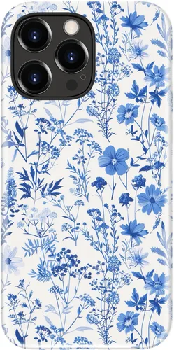 Vista 74 de Funda para iPhone 12 Mini, compatible con carga inalámbrica, protección de doble capa con elegante diseño de flores silvestres, silicona suave +