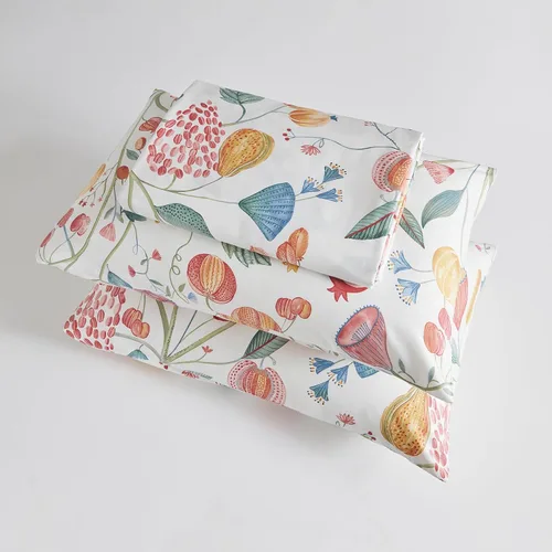 Vista 7 de YuHeGuoJi Juego de funda de edredón floral roja, tamaño Queen, 100% algodón egipcio, juego de 3 piezas, 1 funda de edredón con estampado de calabaza