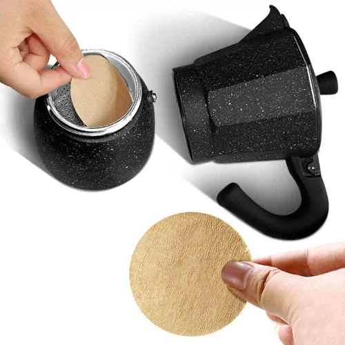 Vista 7 de 100 filtros de café, filtros de papel desechables, filtros de café redondos de repuesto compatibles con filtro de café Aerobie Aeropress y cafetera