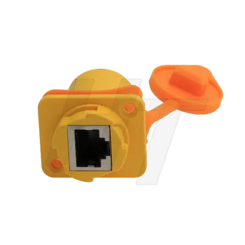 Vista 8 de 2sets Ethernet RJ45 conector impermeable hembra Socket Panel posterior montaje frontal (portador de cable)