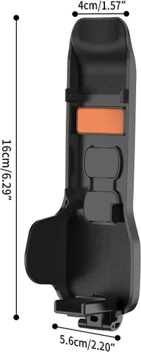 Vista 7 de Funda protectora para DJI Osmo Pocket 3/Xtra Muse, carcasa de ABS duro forro suave, 2 ranuras de filtro+2 ranuras para tarjeta TF+clip de micrófono