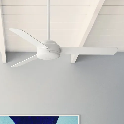 Vista 3 de Hunter Ventilador de techo interior contemporáneo con acabado blanco mate de 52 pulgadas con 3 aspas (renovado)