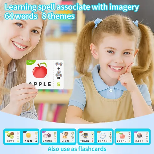 Vista 6 de Juguetes educativos Juegos de aprendizaje para niños de 3 a 8 años, juego educativo de emparejar letras y ortografía, juego de matemáticas tempranas