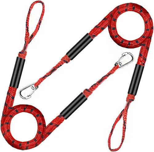 Vista 14 de Cuerda elástica para embarcaciones con clips dobles de acero inoxidable 316, accesorios para lancha baja, kayak, pontón, embarcación, waverunner