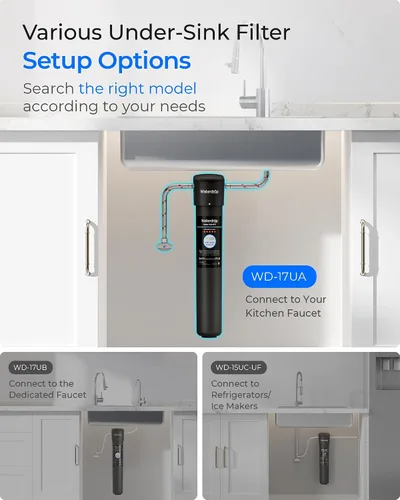 Vista 7 de Waterdrop 17UA 3 años Filtro de agua para debajo del fregadero, Sistema de filtración de agua para debajo del fregadero, Reduce PFAS, PFOA/PFOS
