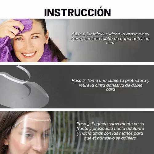 Vista 3 de 30 unidades de protectores faciales y oculares para ducha, viseras transparentes protectoras de maquillaje, protector de cejas para ducha