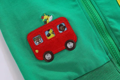 Vista 5 de Mud Kingdom Chalecos para niños y niñas, ropa de abrigo con bonito bordado de dibujos animados Azul