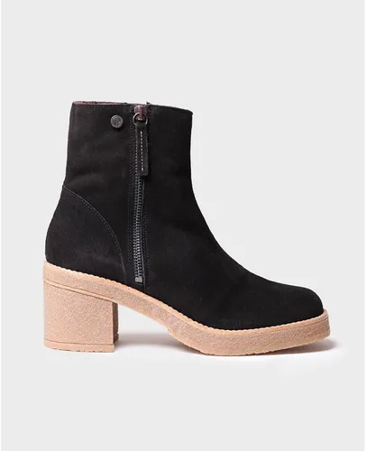Vista 2 de PERU-SY - Botines de tacón ancho para mujer en gamuza