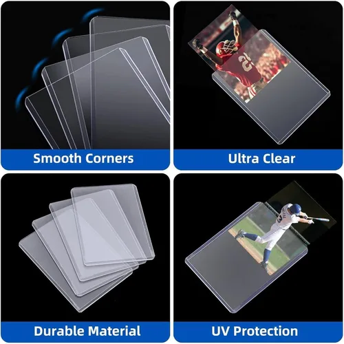 Vista 4 de Arjiekwei - 100 fundas para tarjetas de plástico duro, 3 x 4 pulgadas