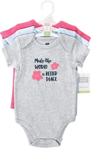 Vista 168 de Hudson Baby baby-girls Cotton Bodysuits 3-pack