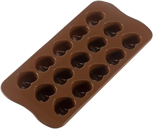 Vista 3 de Molde de silicona para chocolate con forma de corazón, moldes de caramelo para fiestas, bodas, gelatinas, cubitos de hielo en forma de corazón