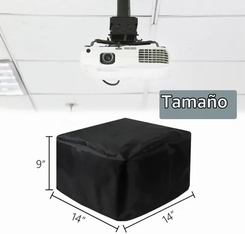 Vista 2 de Cubierta antipolvo para proyector de video de techo en casa o instalación al aire libre, funda de protección impermeable a prueba de polvo, 14 x 14