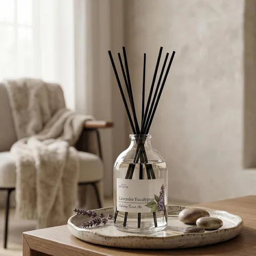 Vista 5 de Juego de Difusor de Aromas con Varillas, Difusor Aromático con Varillas para Fragancias del Hogar, Difusor de Aromas para Decoración de Estanteria