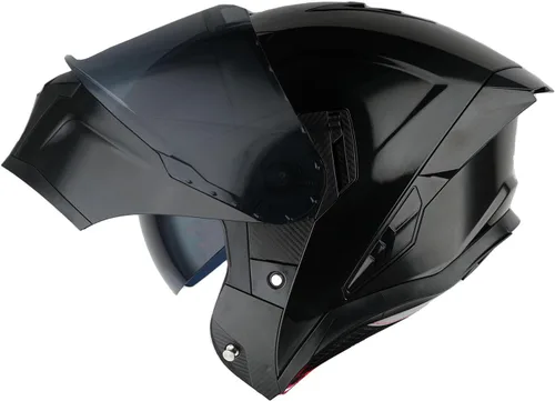 Vista 8 de 1Storm Casco integral modular/abatible con doble visera y protección solar para motocicleta de calle + Un escudo transparente adicional: KT928