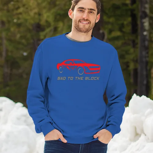 Vista 43 de Bad To The Block - Sudaderas con capucha y cuello redondo para hombre