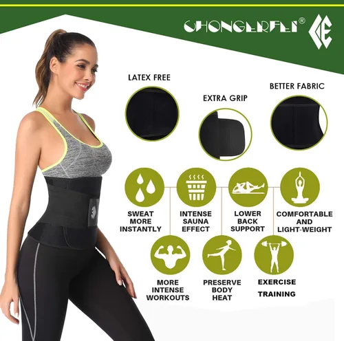 Vista 4 de Chongerfei - Moldeador reductor de cintura entrenador de cintura faja deportiva para mujer