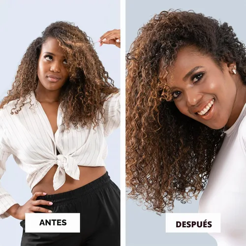 Vista 6 de Leche Pal Pelo Rizado y ondulado - Protector térmico - Protección térmica para cabello con aloe vera, leche de coco - Reduce el encrespamiento