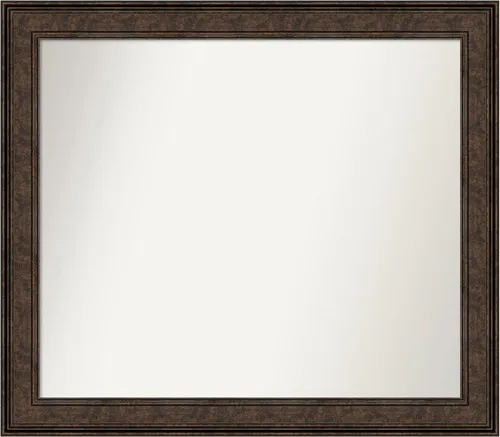 Vista 687 de Amanti Art Espejo de pared personalizado no biselado (25 x 25 pulgadas), marco de bronce acentuado, varios tamaños personalizados, espejo de baño