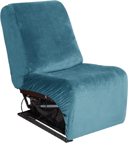 Vista 24 de MINGPINHUIUS Funda elástica de terciopelo para sofá reclinable en la esquina, funda curvada para sofá modular, funda elástica suave para sofá Marrón