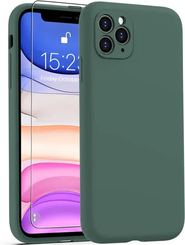 Vista 9 de Goodon Funda para iPhone 11 Pro con protector de pantalla - Protección mejorada de la cámara - Forro de microfibra suave - Funda protectora