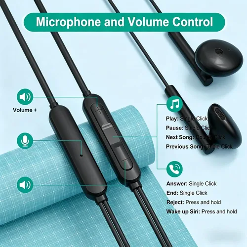 Vista 5 de Auriculares USB C para iPhone 17 16 15, auriculares con cable USBC para iPad Pro Air Mini, iPad 10th, MacBook, auriculares tipo C para Samsung