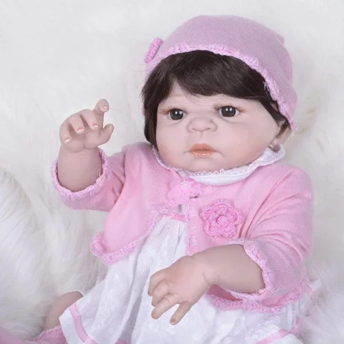 Vista 2 de Memory Aids - Muñeca Reborn de silicona completa de simulación de muñeca bebé de 22 pulgadas C01